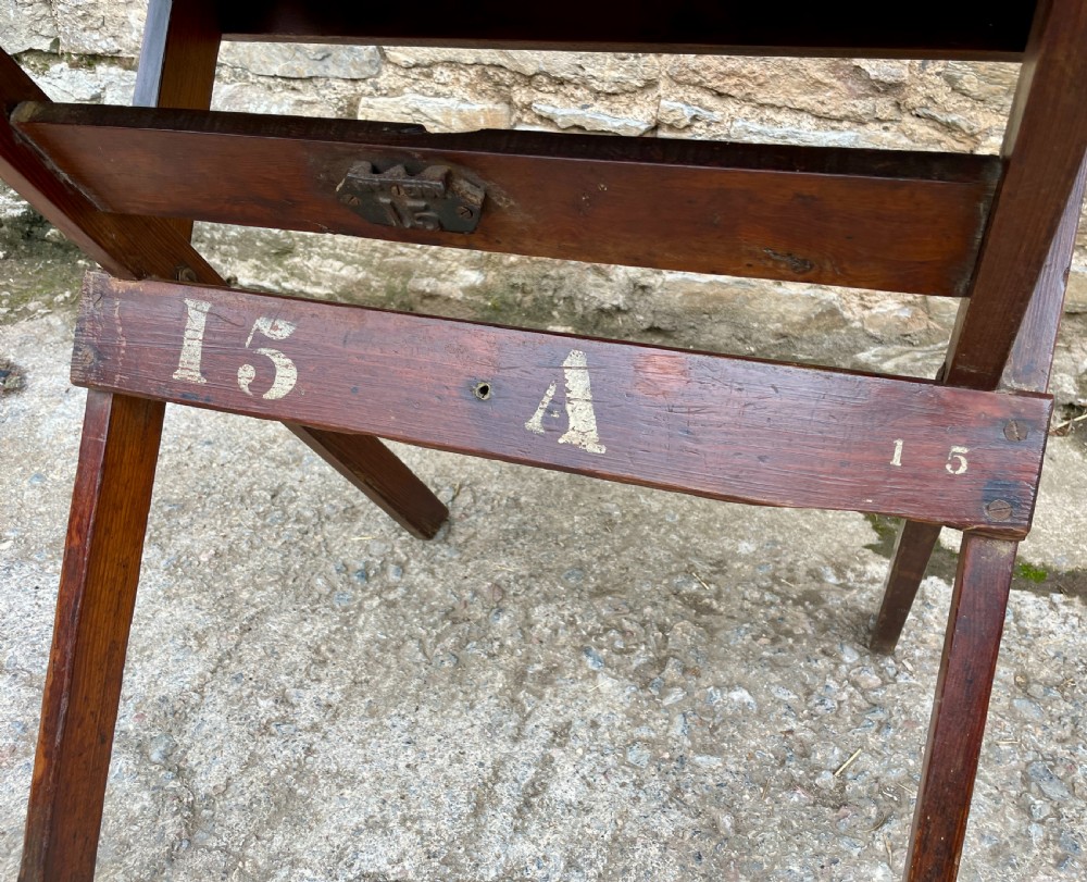 Antique Pine Folding School Desk View VII