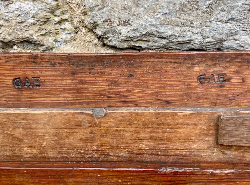 Antique Pine Folding School Desk View XI