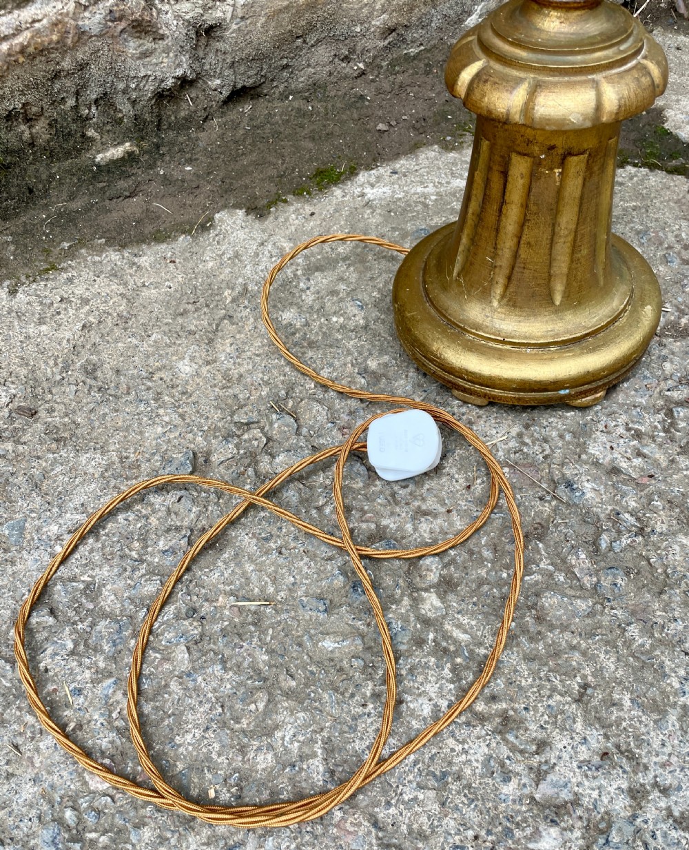 Small Antique Gilt Floor Lamp View IX