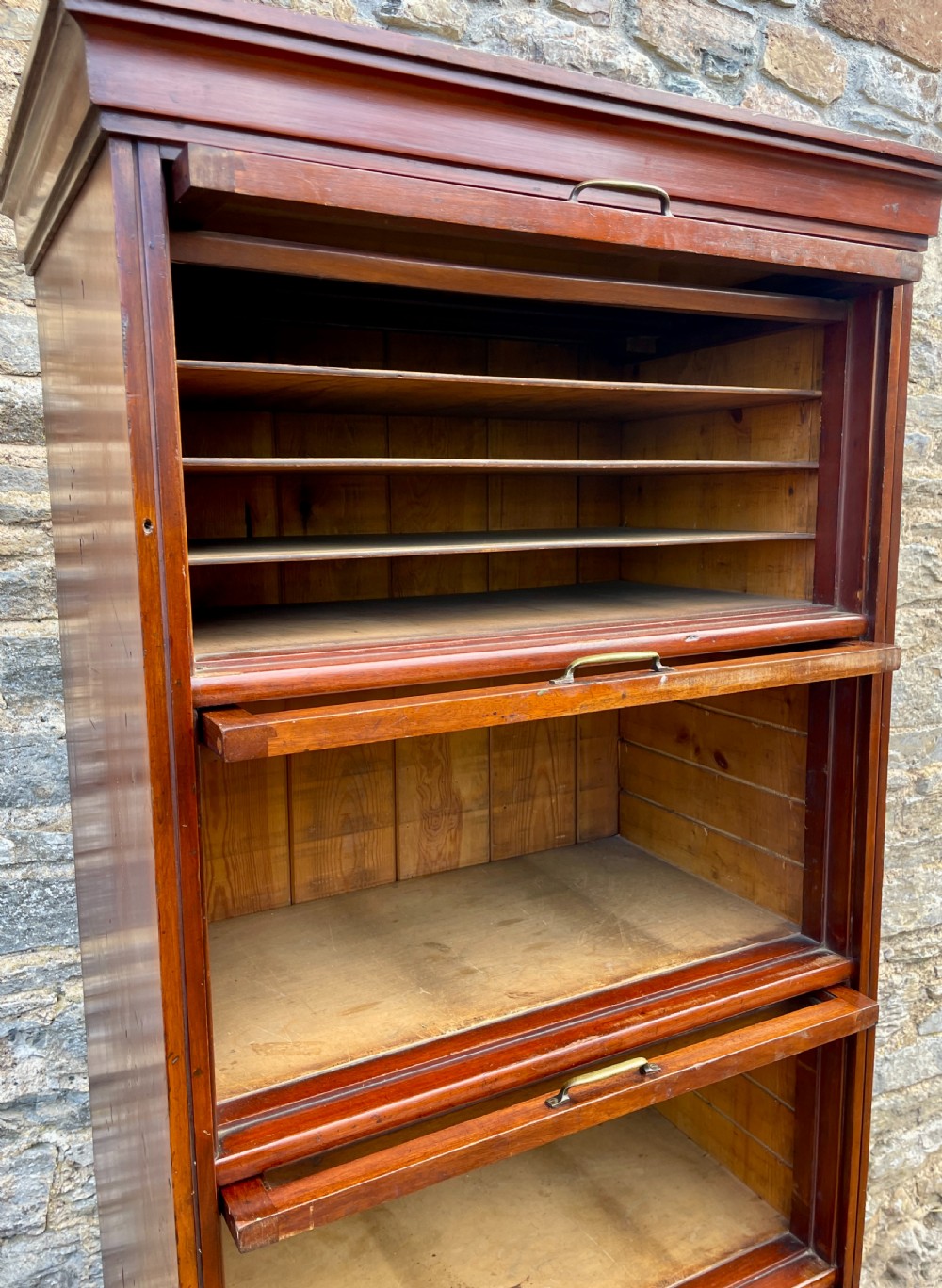 Tall Antique Mahogany Haberdashery Cabinet View X