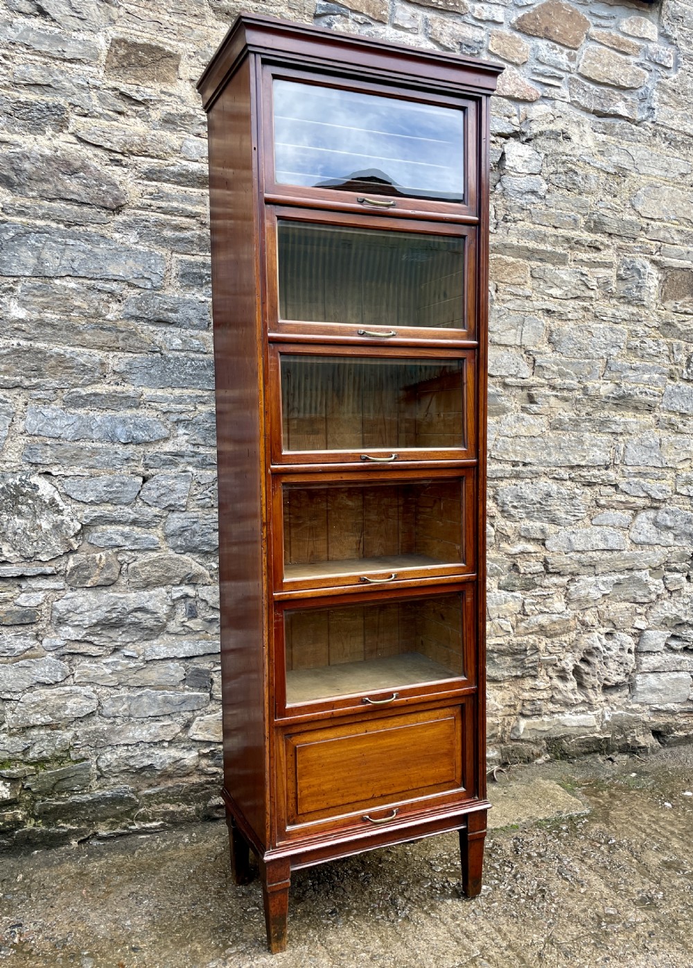 Tall Antique Mahogany Haberdashery Cabinet View XII