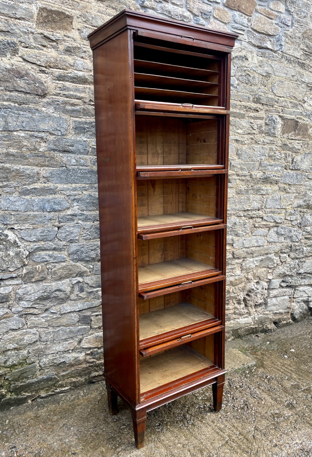 Tall Antique Mahogany Haberdashery Cabinet View XVI