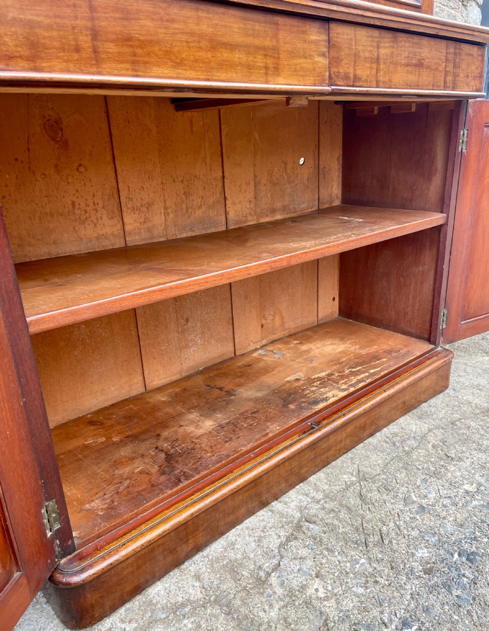 Victorian Mahogany Glazed Bookcase Cabinet View V