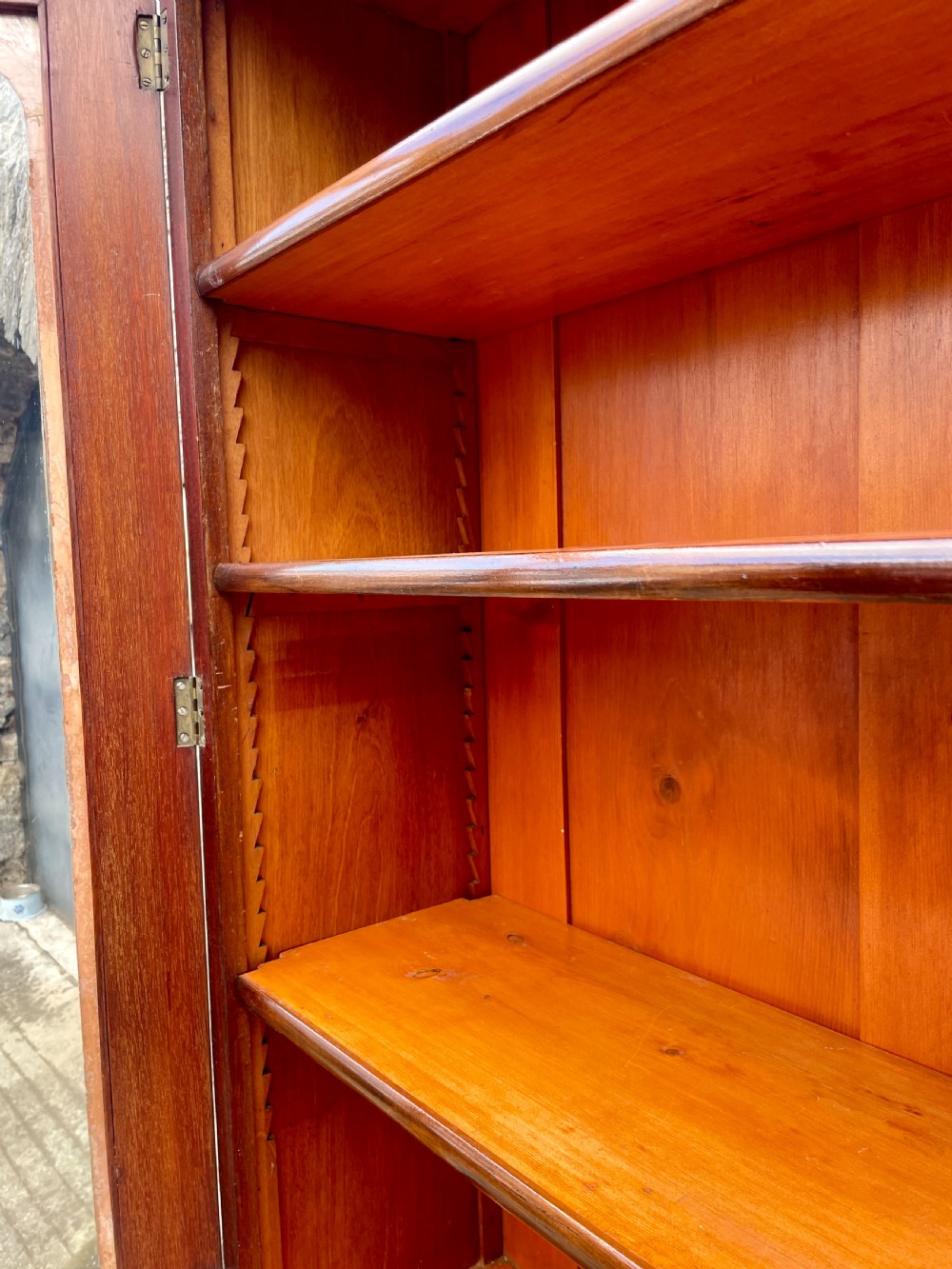 Victorian Mahogany Glazed Bookcase Cabinet View VI