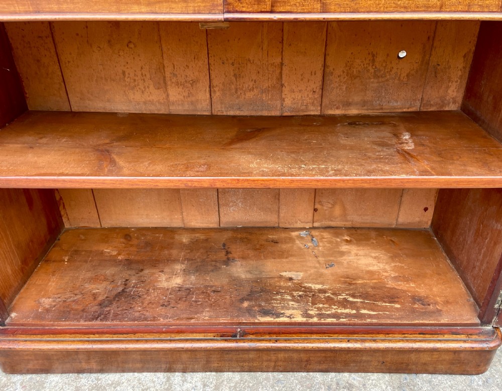 Victorian Mahogany Glazed Bookcase Cabinet View XIV