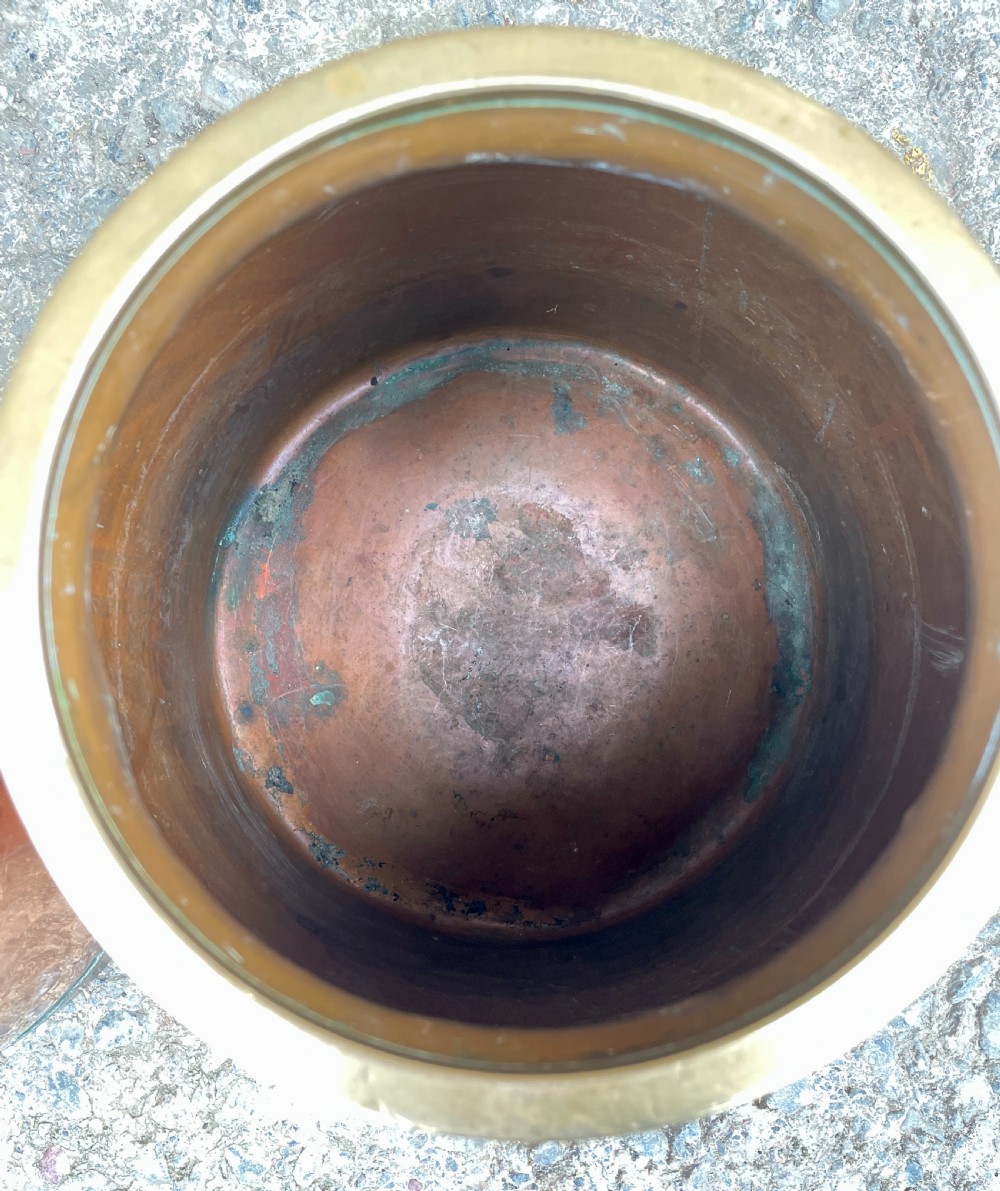 Set of 3 Victorian Copper Milk Pails View X