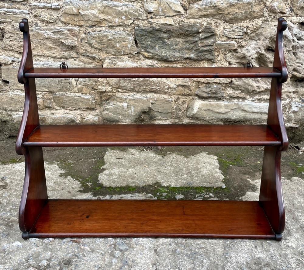 Victorian Mahogany Waterfall Shelves