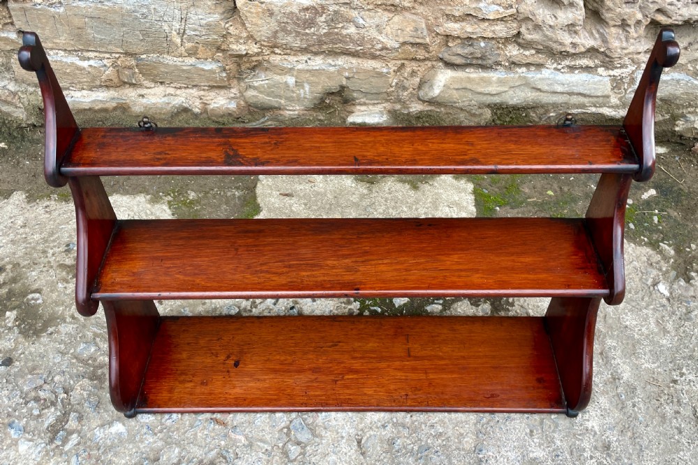 Victorian Mahogany Waterfall Shelves View II