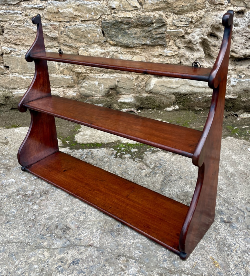 Victorian Mahogany Waterfall Shelves View V