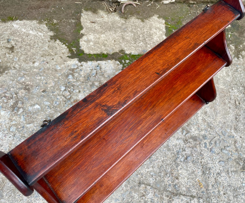 Victorian Mahogany Waterfall Shelves View X