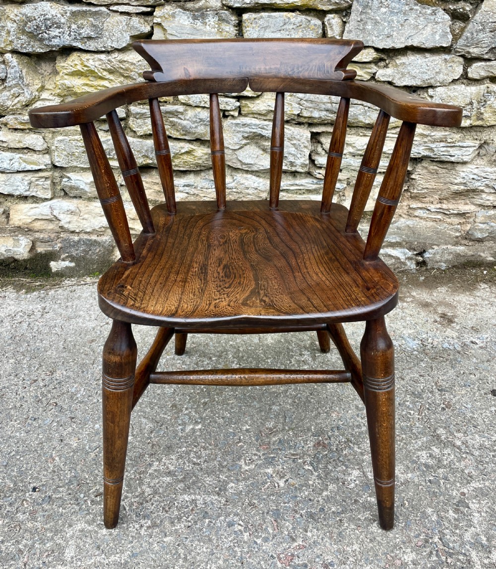 Antique Elm Captains Chair View IV