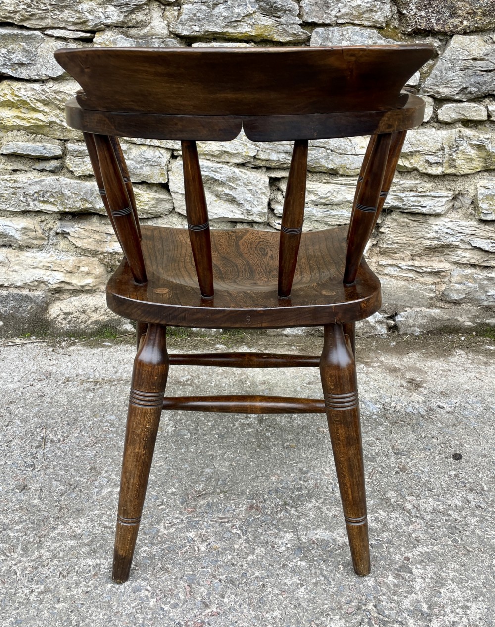Antique Elm Captains Chair View VI