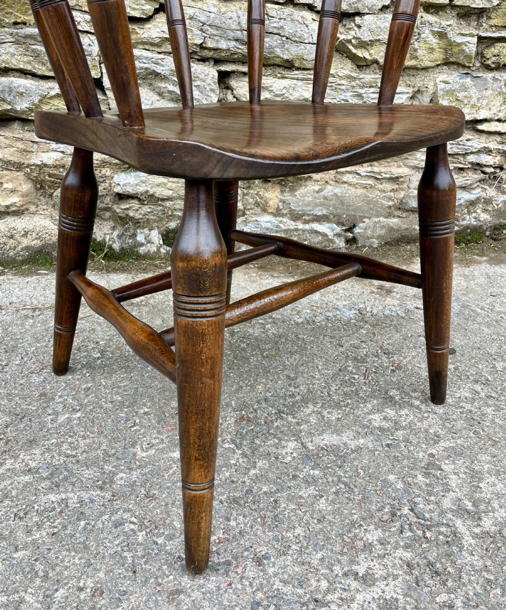 Antique Elm Captains Chair View XIII