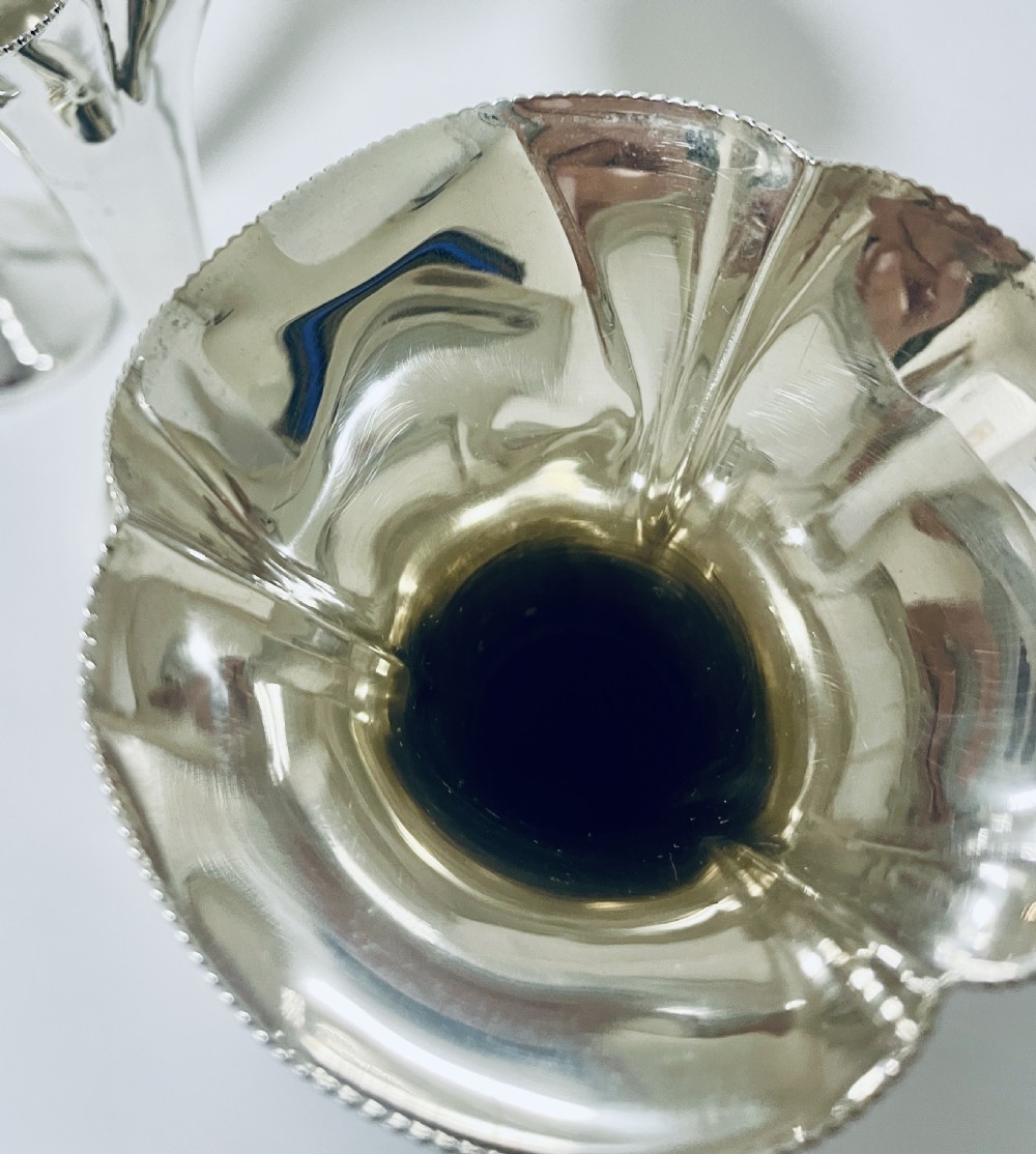 Set of 4 Antique Sterling Silver Trumpet Vases View X