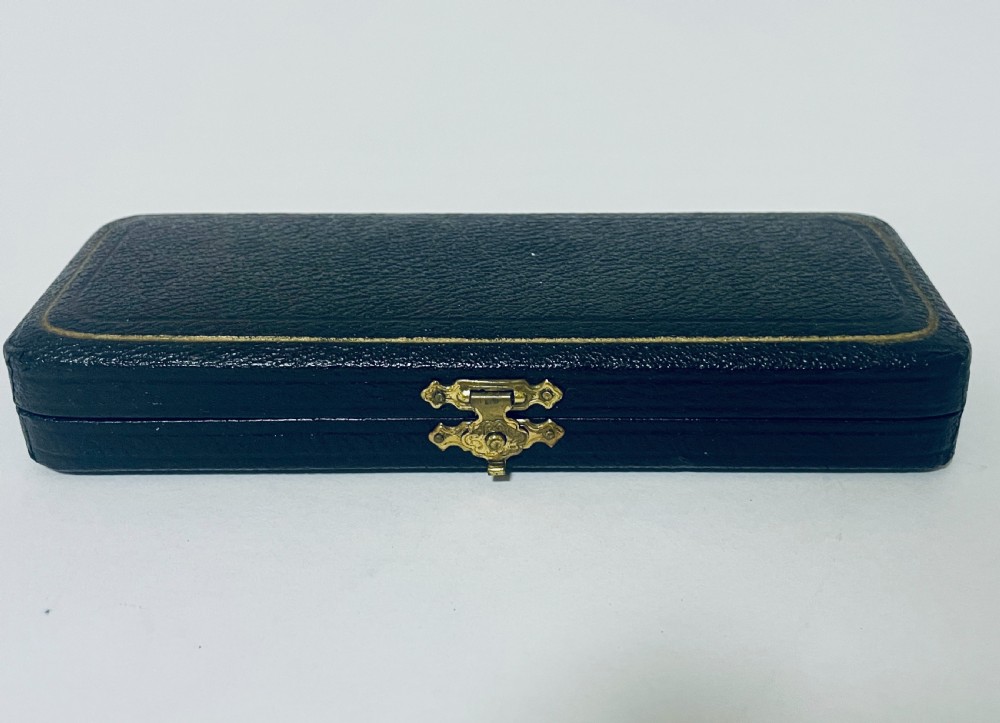Antique Silver Christening Spoon in Box View VIII