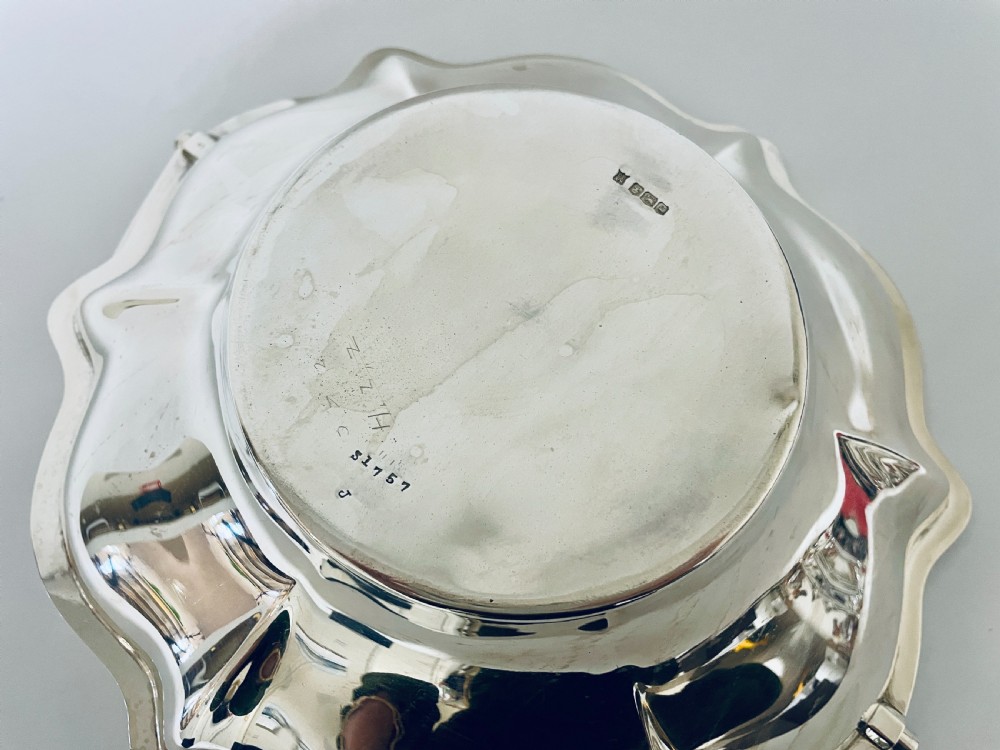 Large Antique Silver Swing Handled Bowl View XIII