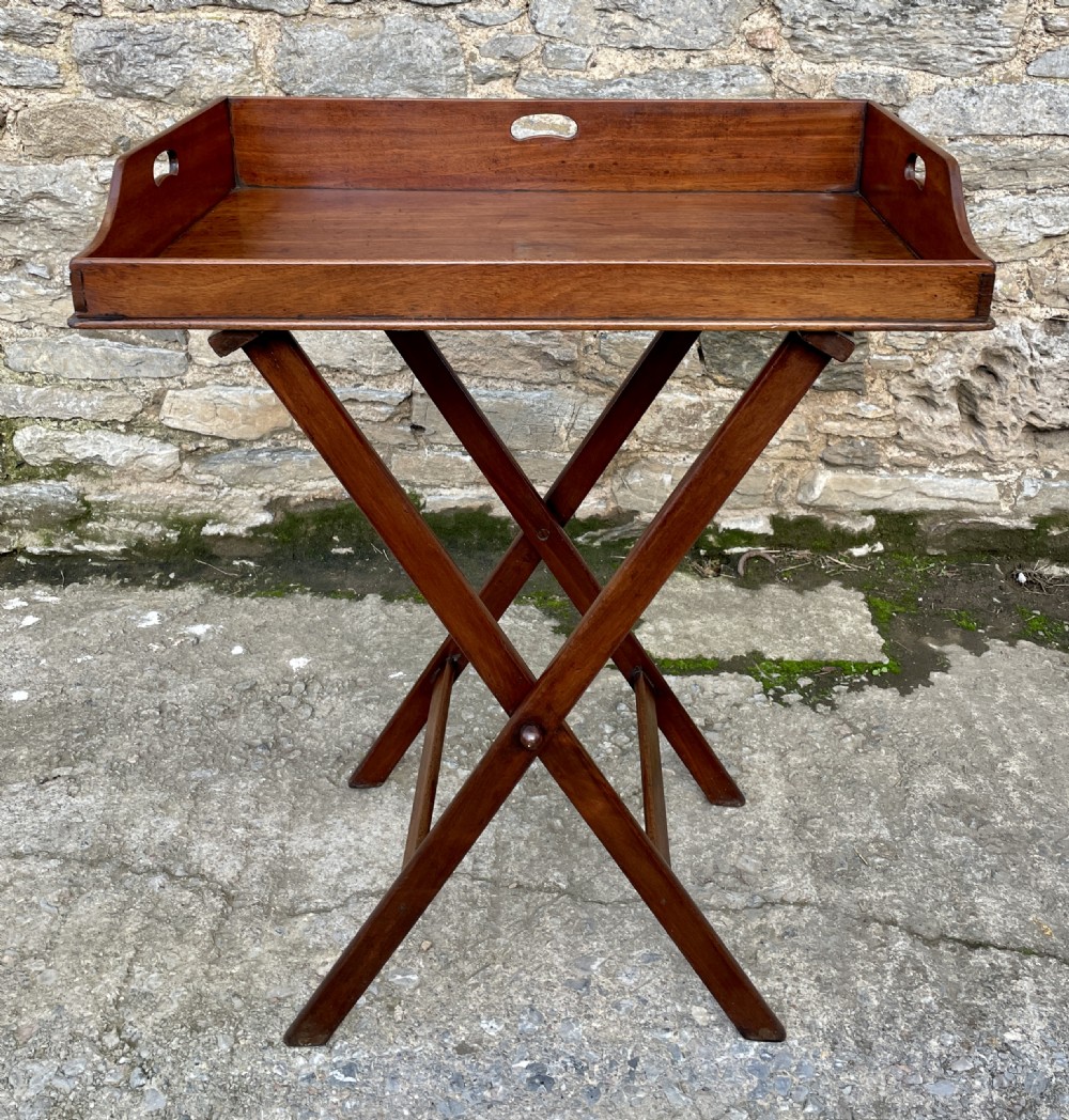 Victorian Mahogany Folding Butler's Tray