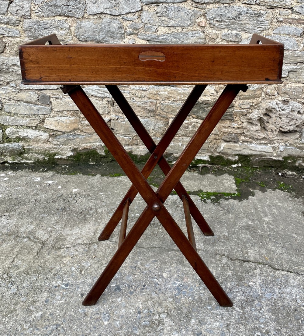 Victorian Mahogany Folding Butler's Tray View XIII