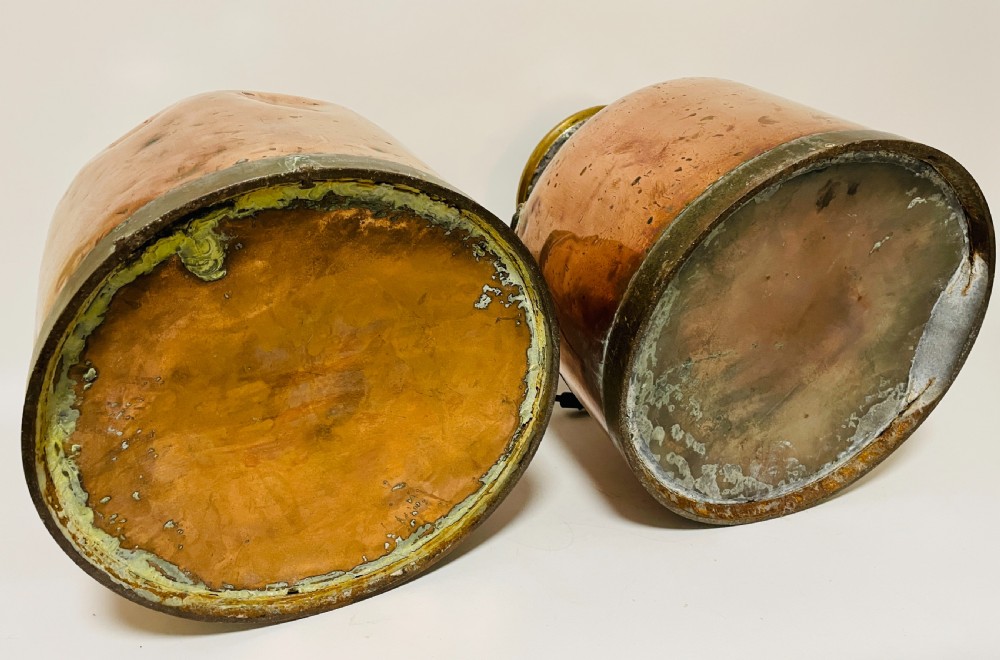 Pair of Victorian Copper Milk Pails View VIII
