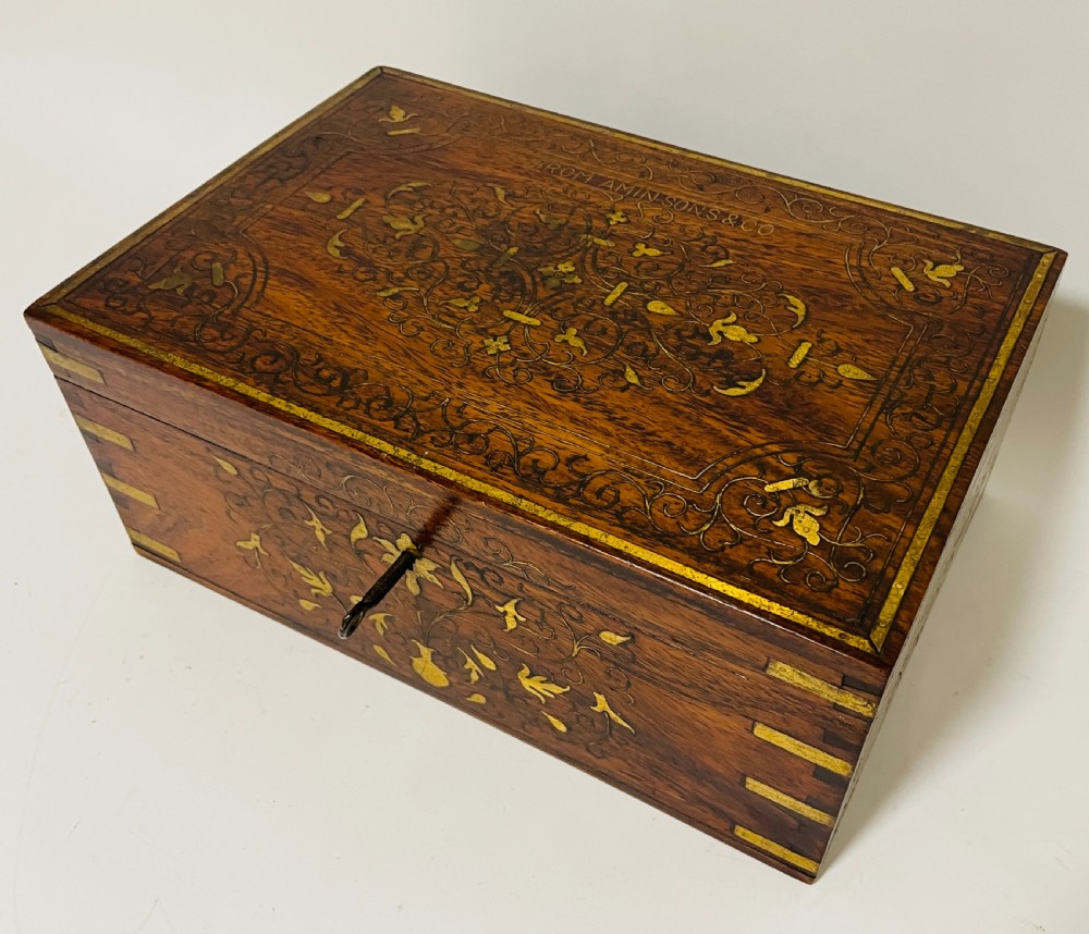 Antique Anglo-Indian Inlaid Work Box View II