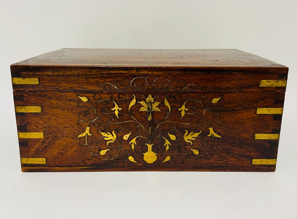 Antique Anglo-Indian Inlaid Work Box View IV