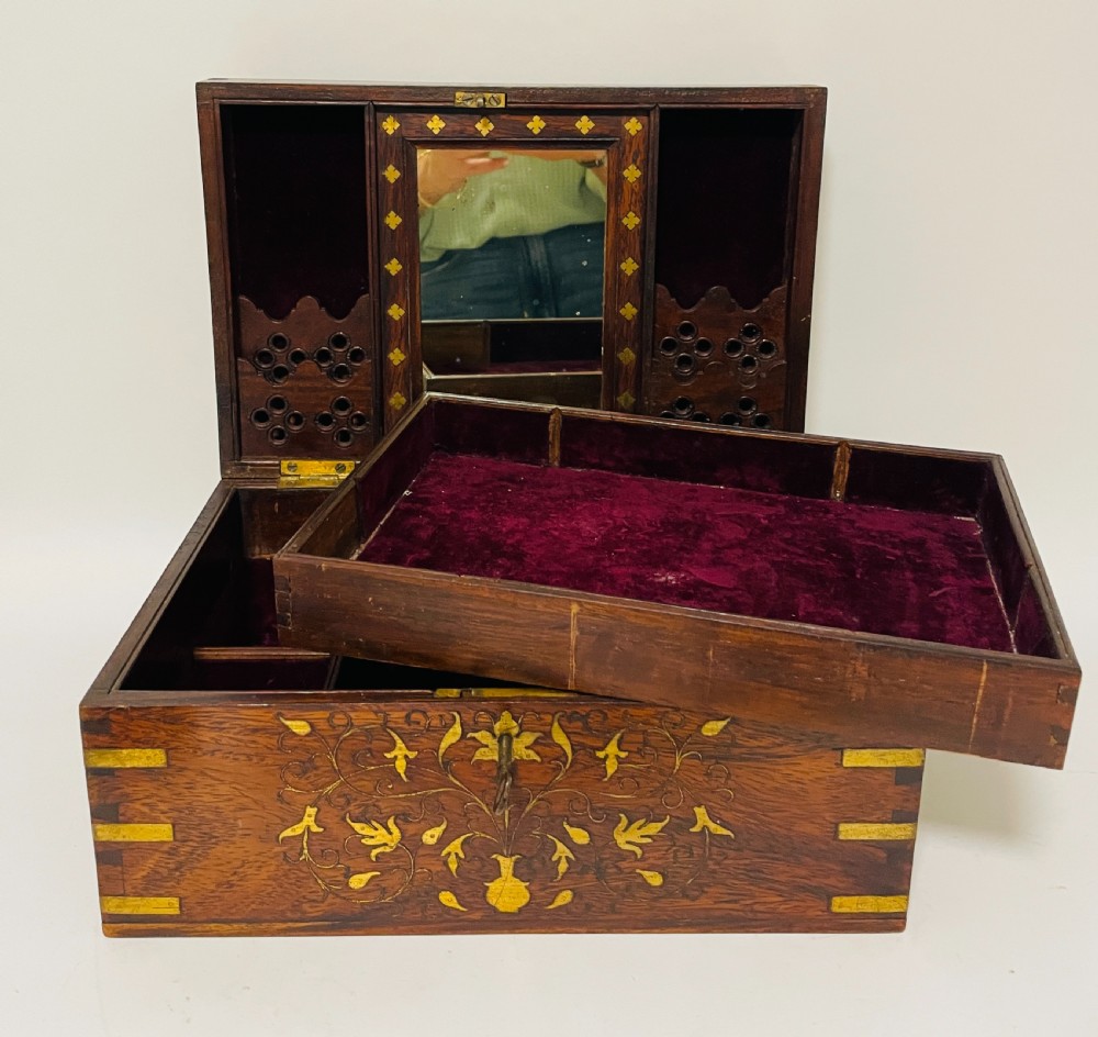 Antique Anglo-Indian Inlaid Work Box View VII