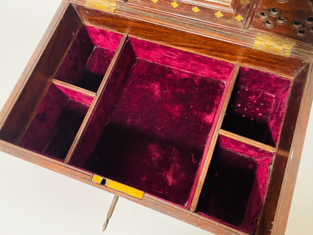 Antique Anglo-Indian Inlaid Work Box View X