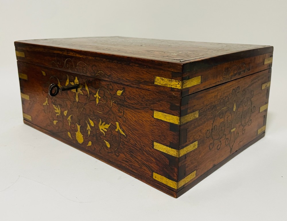 Antique Anglo-Indian Inlaid Work Box View XII