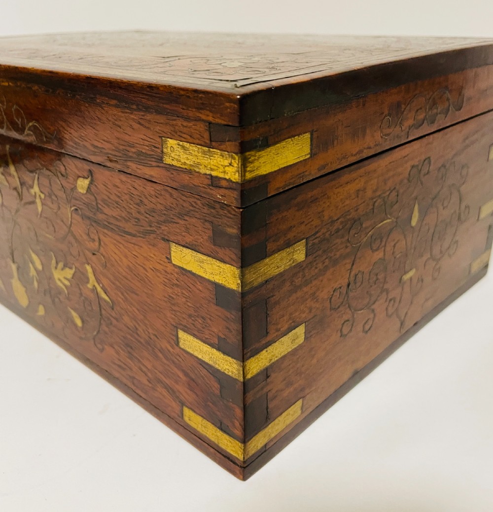 Antique Anglo-Indian Inlaid Work Box View XIII