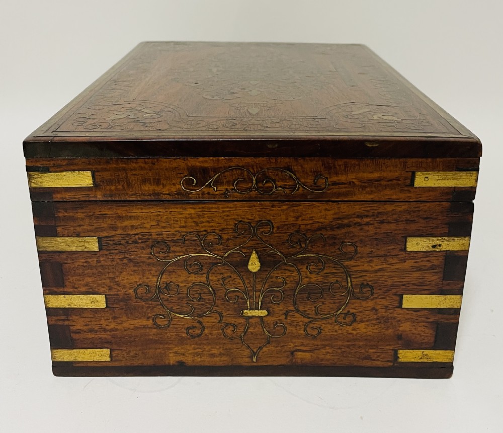 Antique Anglo-Indian Inlaid Work Box View XX