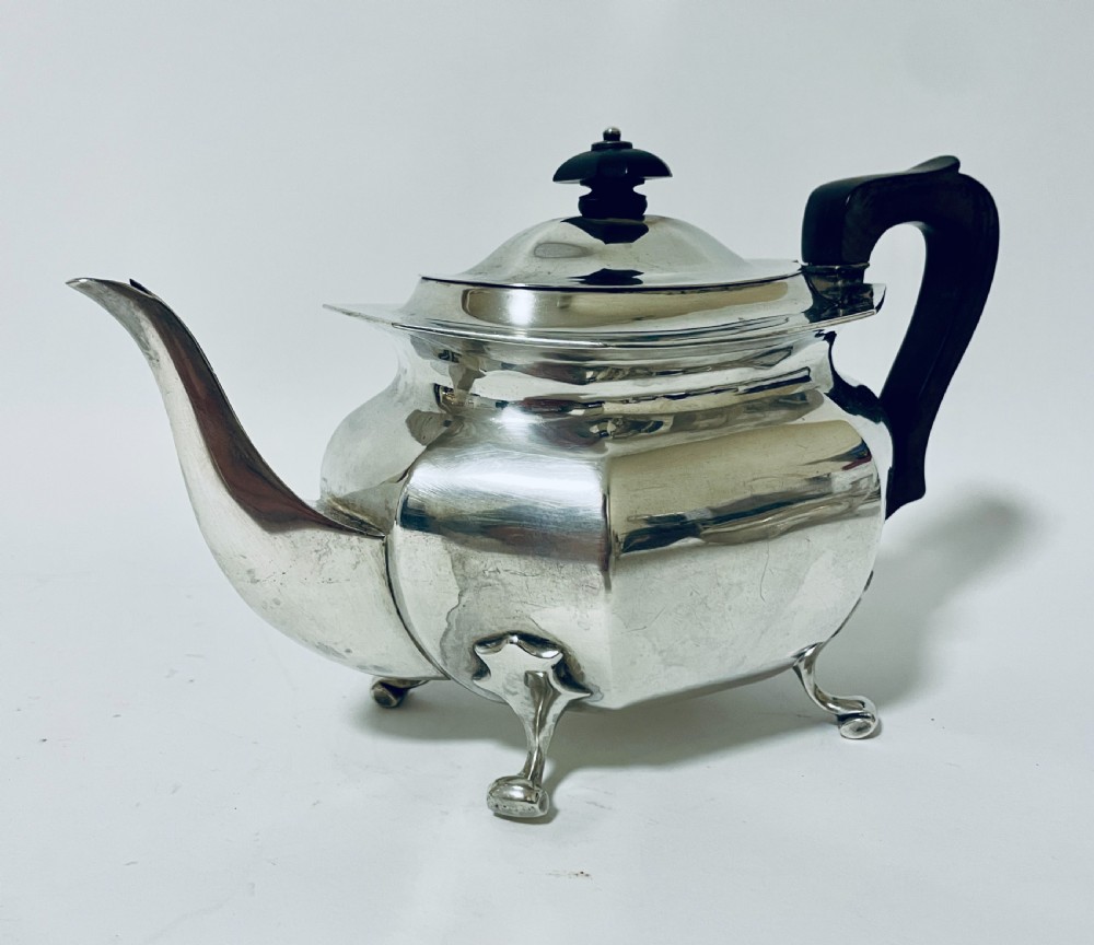 Antique Silver 3 Piece Tea Service View X
