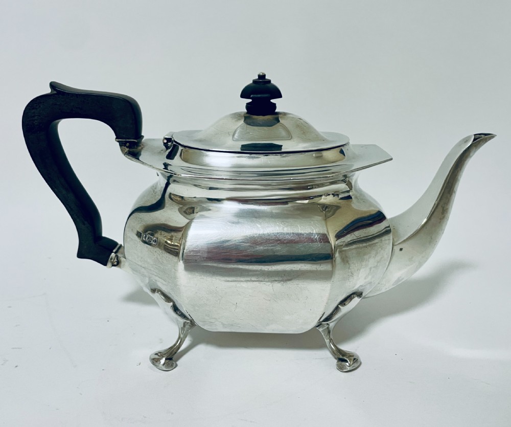 Antique Silver 3 Piece Tea Service View XIII