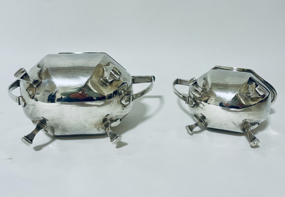 Antique Silver 3 Piece Tea Service View XIV