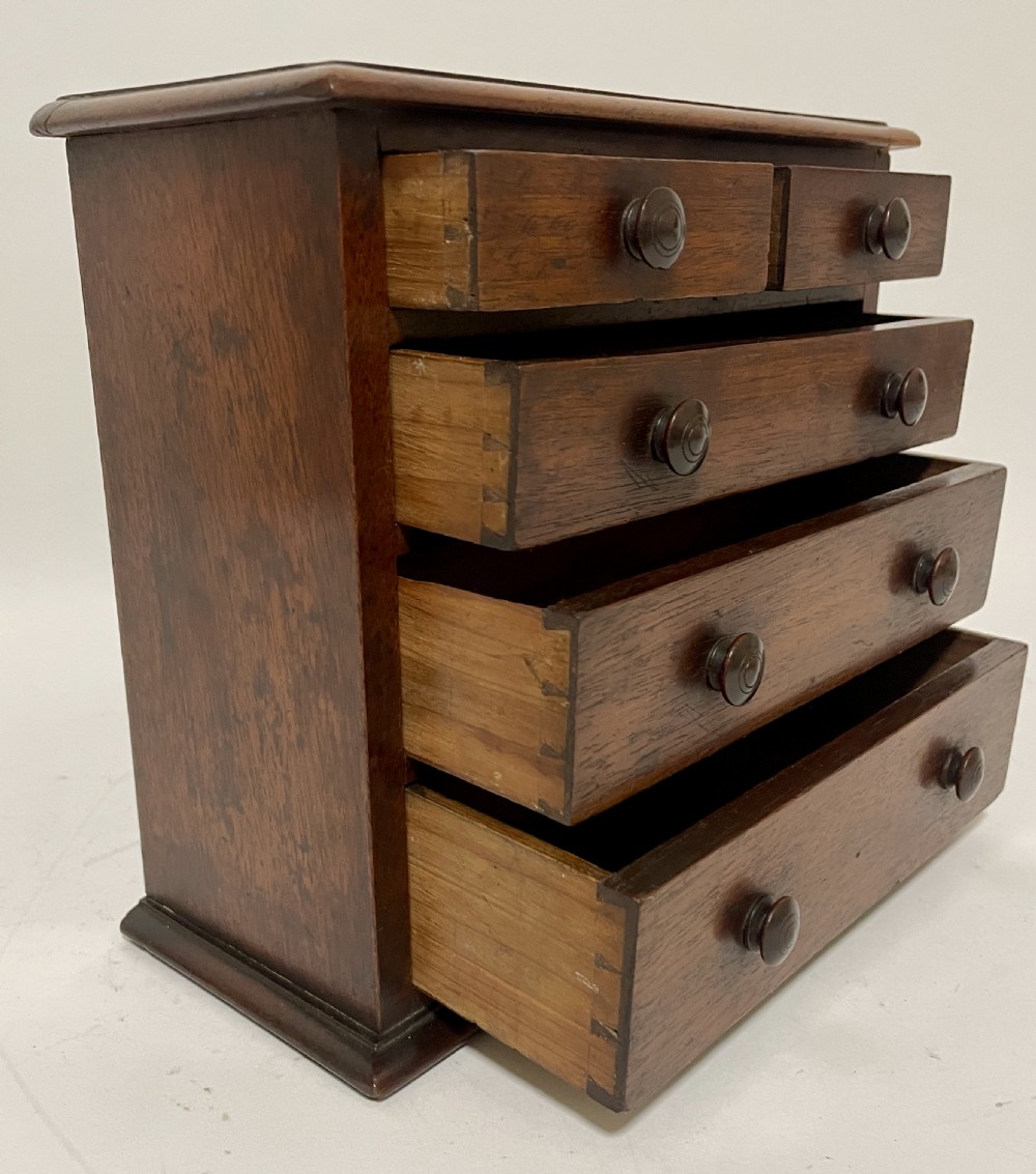 Victorian Mahogany Apprentice Chest of Drawers View XIII