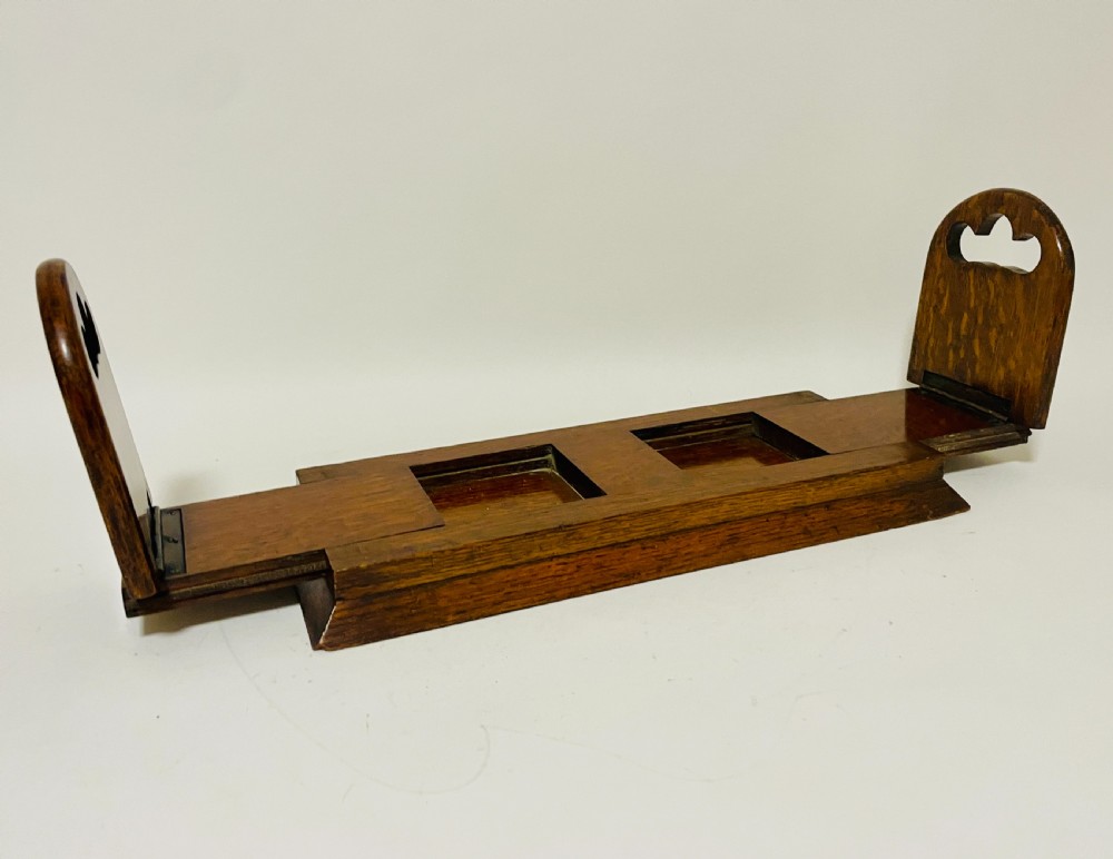 Antique Oak Book Slide View VI