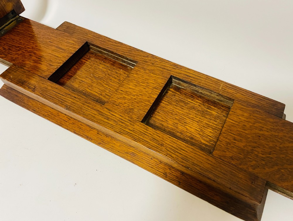 Antique Oak Book Slide View IX