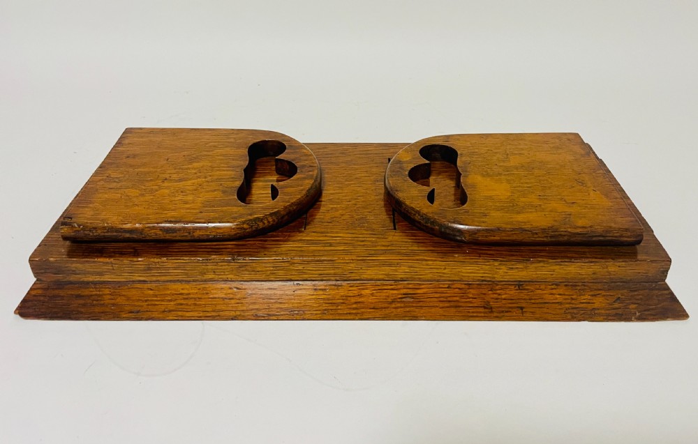 Antique Oak Book Slide View X