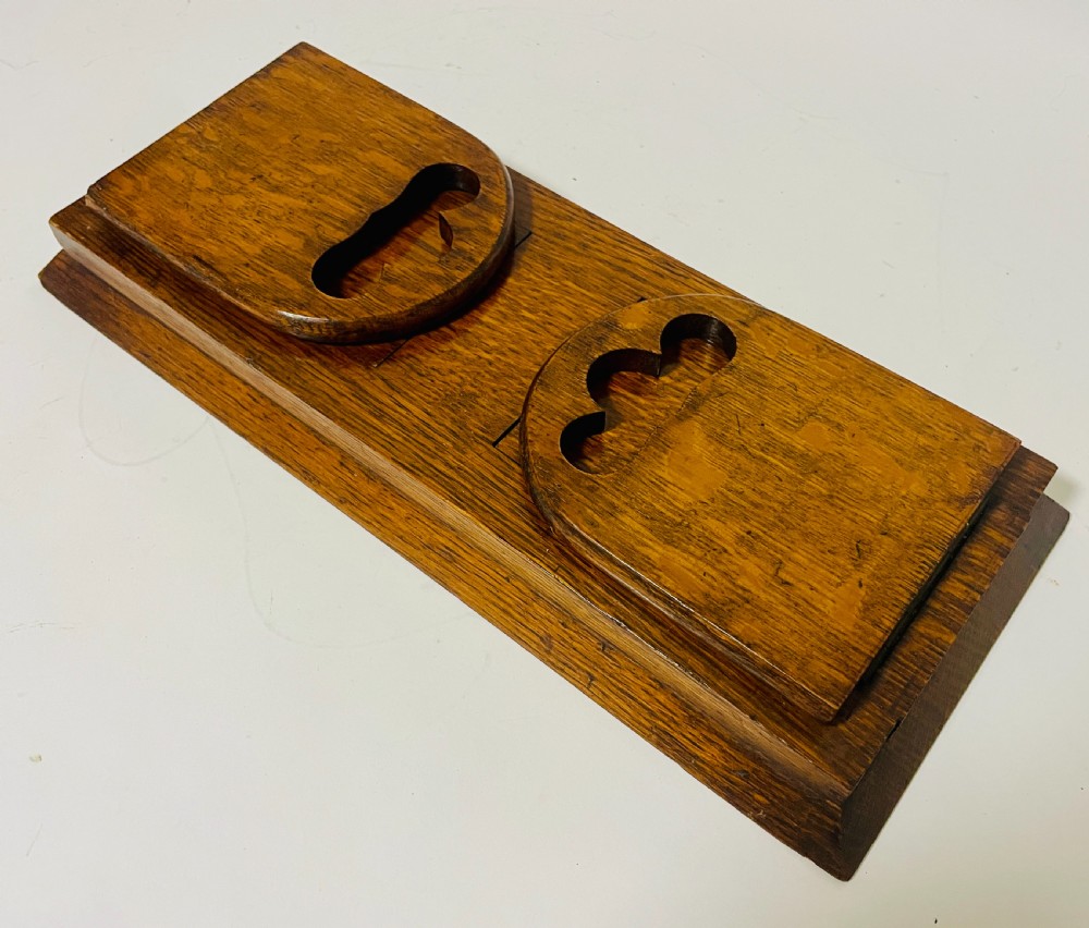 Antique Oak Book Slide View XII