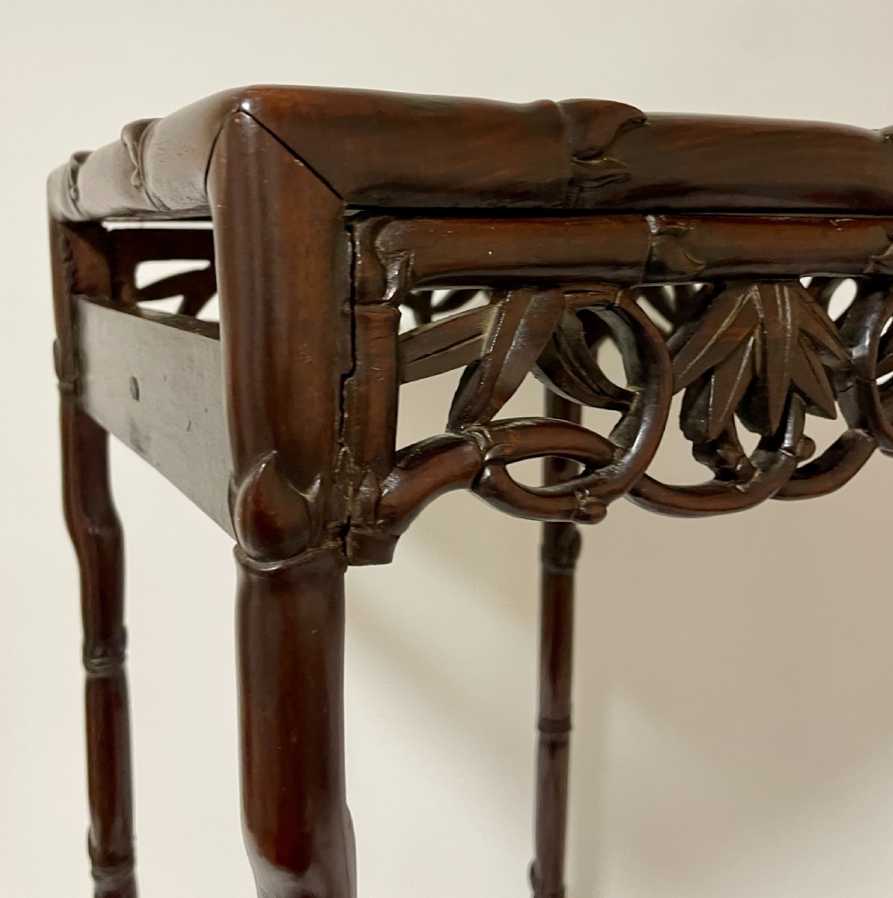 Antique Chinese Carved Occasional Table View VII