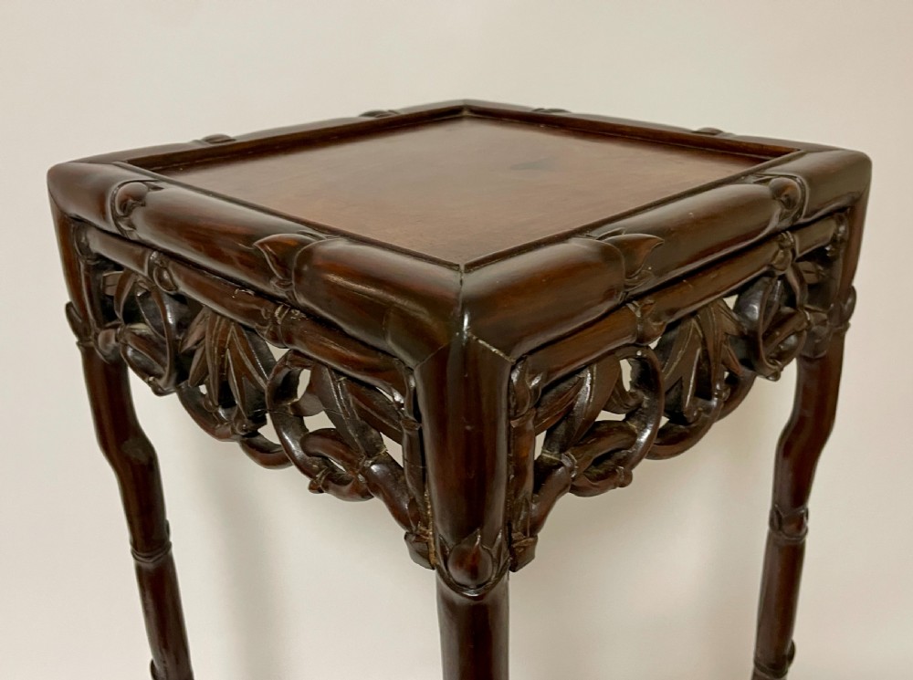 Antique Chinese Carved Occasional Table View XI
