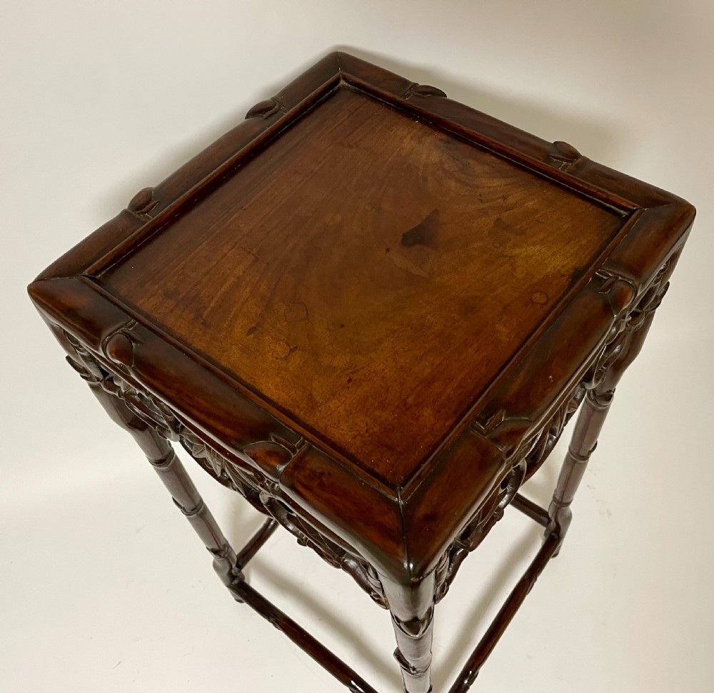 Antique Chinese Carved Occasional Table View XII