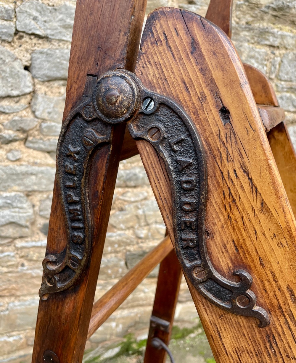 Edwardian Pine Simplex Step Ladder View V