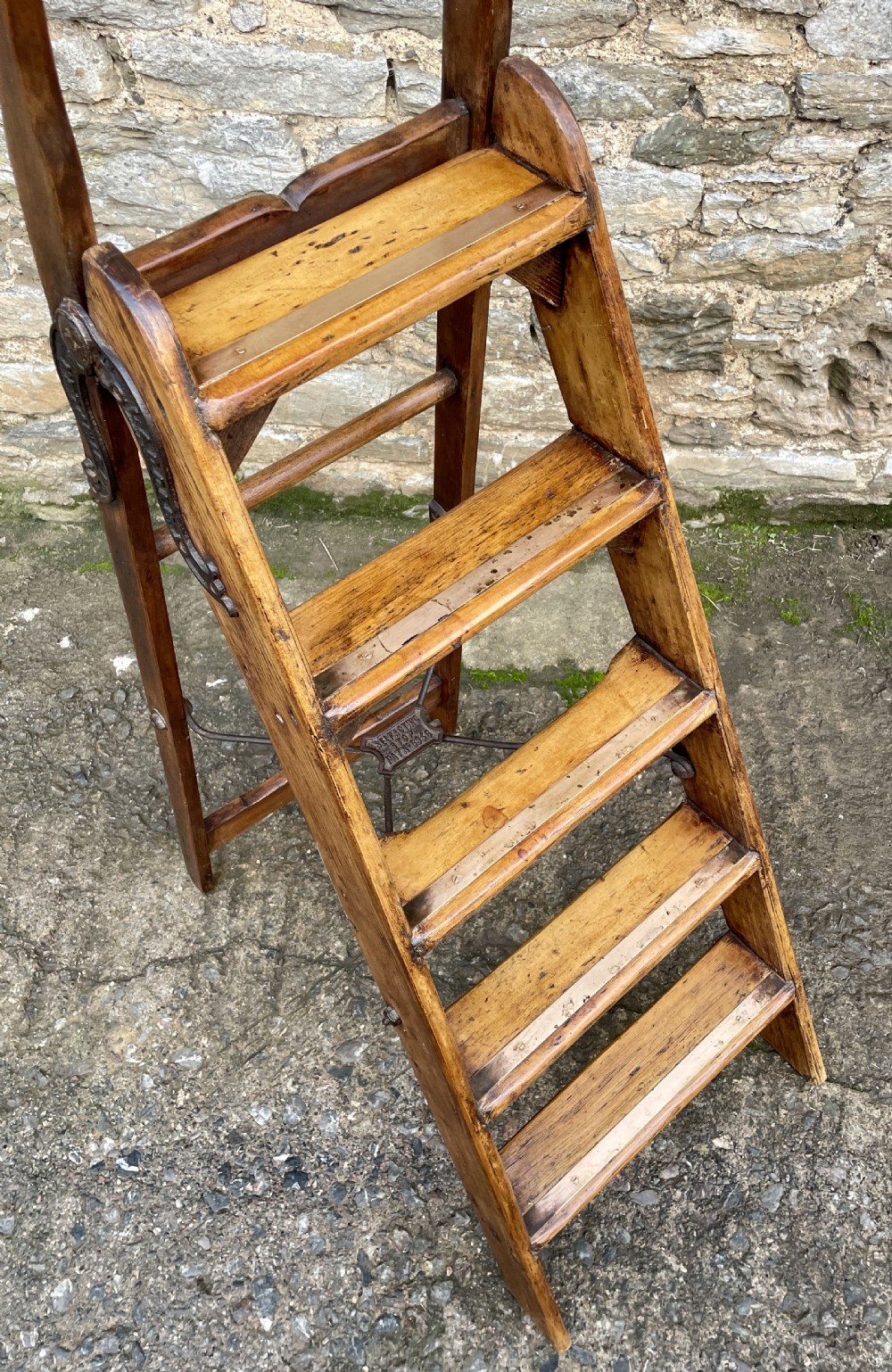 Edwardian Pine Simplex Step Ladder View VI