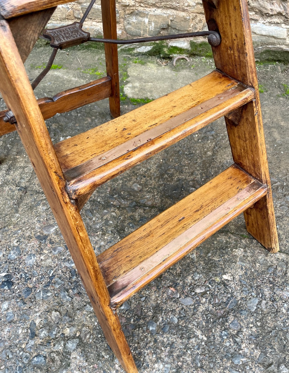 Edwardian Pine Simplex Step Ladder View VIII