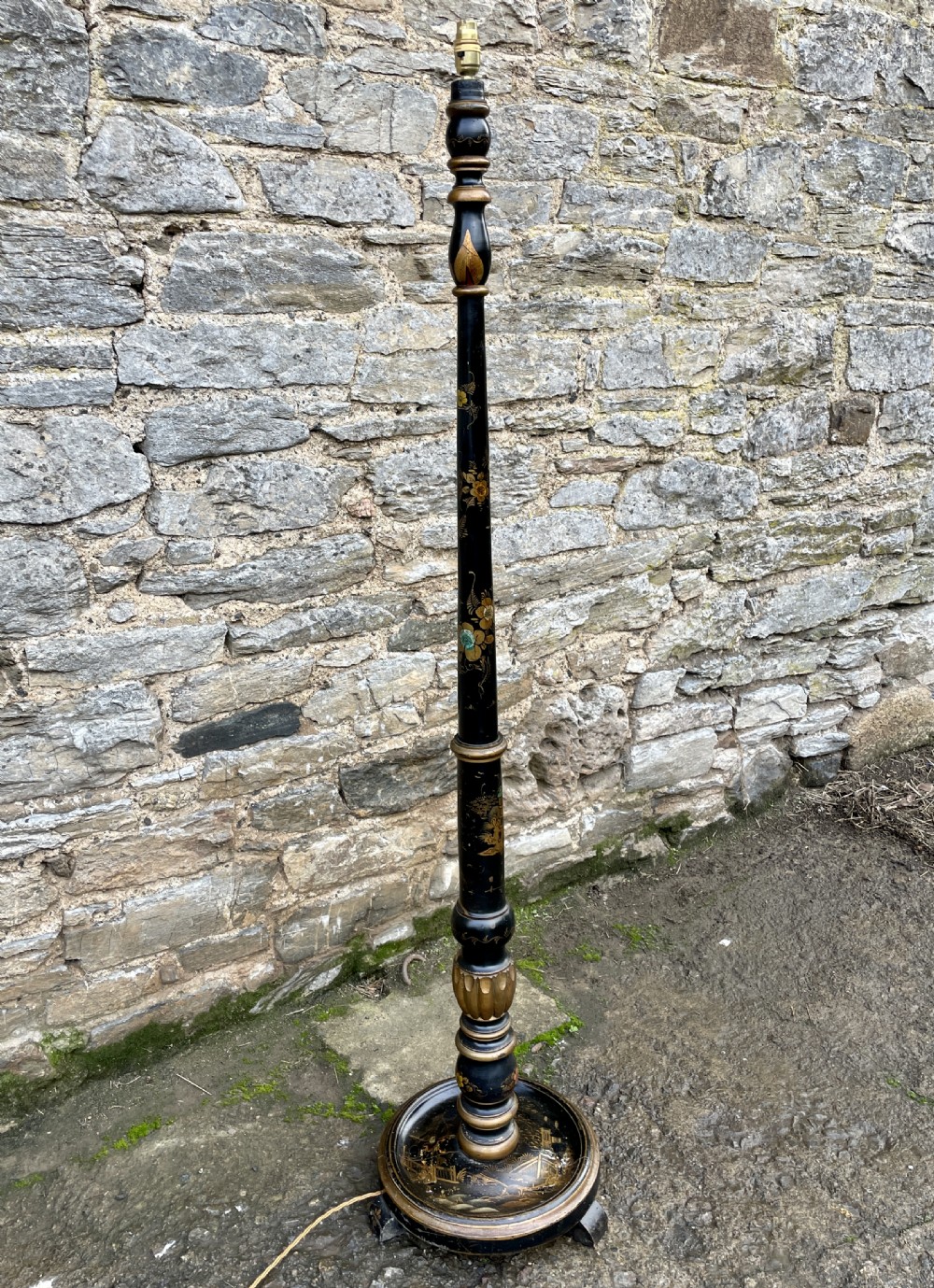 Antique Chinoiserie Standard Lamp View II