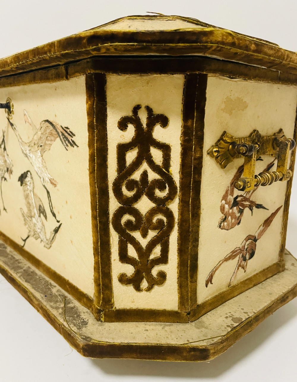 Antique French Embroidered Box
 View V