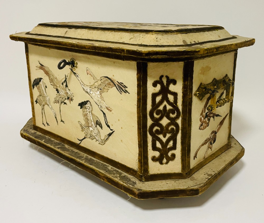 Antique French Embroidered Box
 View IX