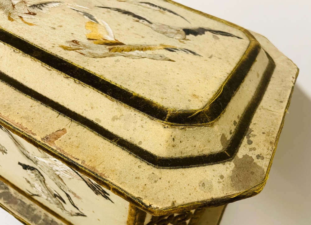 Antique French Embroidered Box
 View XI