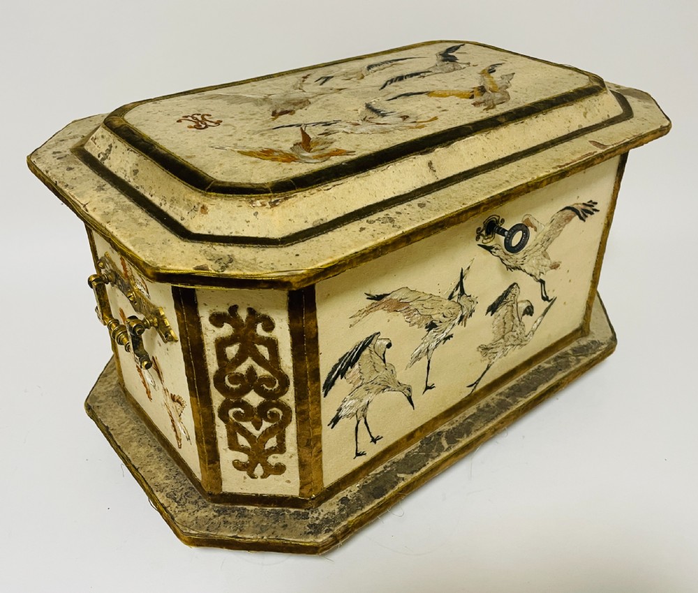 Antique French Embroidered Box
 View XIII