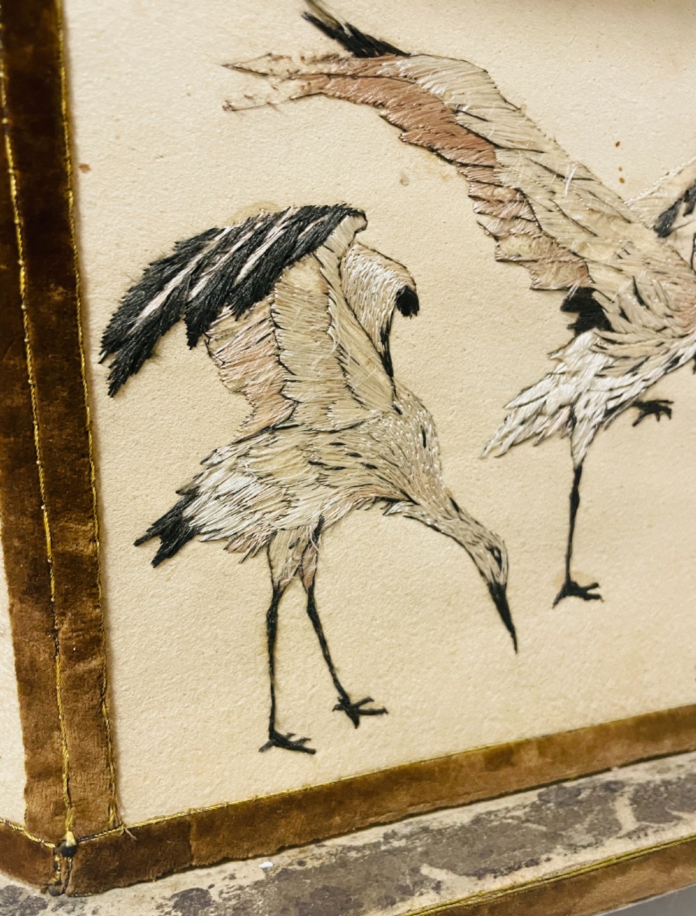 Antique French Embroidered Box
 View XV